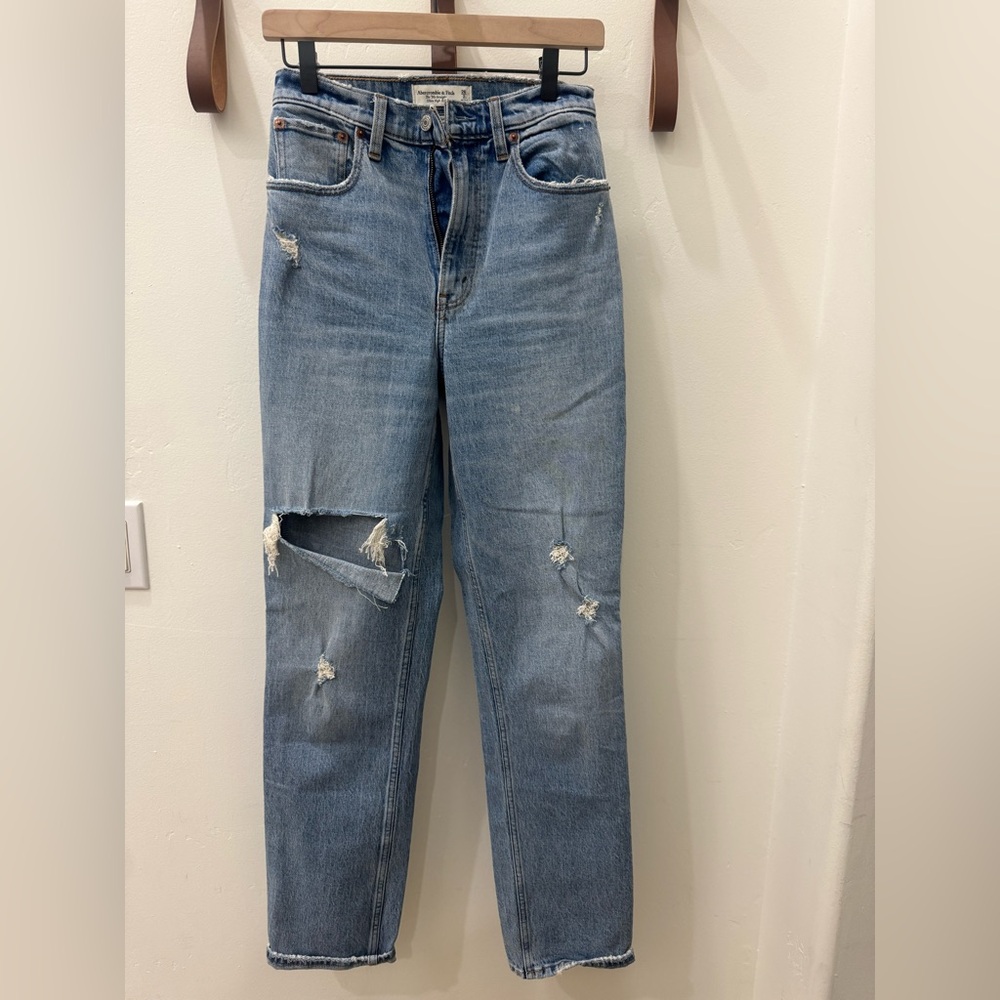 abercrombie and fitch the 90s straight ultra high-rise, curve love, size 26L